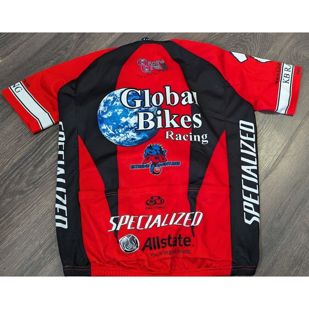 Colorado Pactimo cycling jersey men's Size Large Red Black Short Sleeve (507)